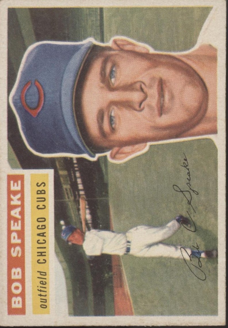 Bob Speake 1956 Topps RC #66 Chicago Cubs EX - Collector Store LLC