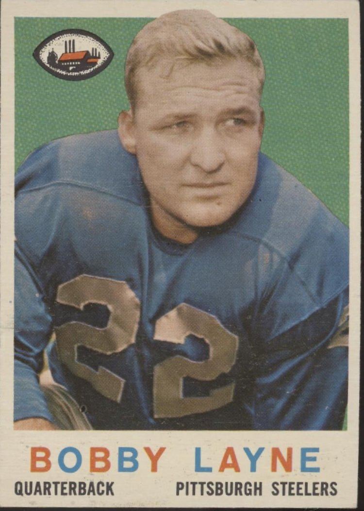 Bobby Layne 1959 Topps #40 Pittsburgh Steelers VG - EX - Collector Store LLC