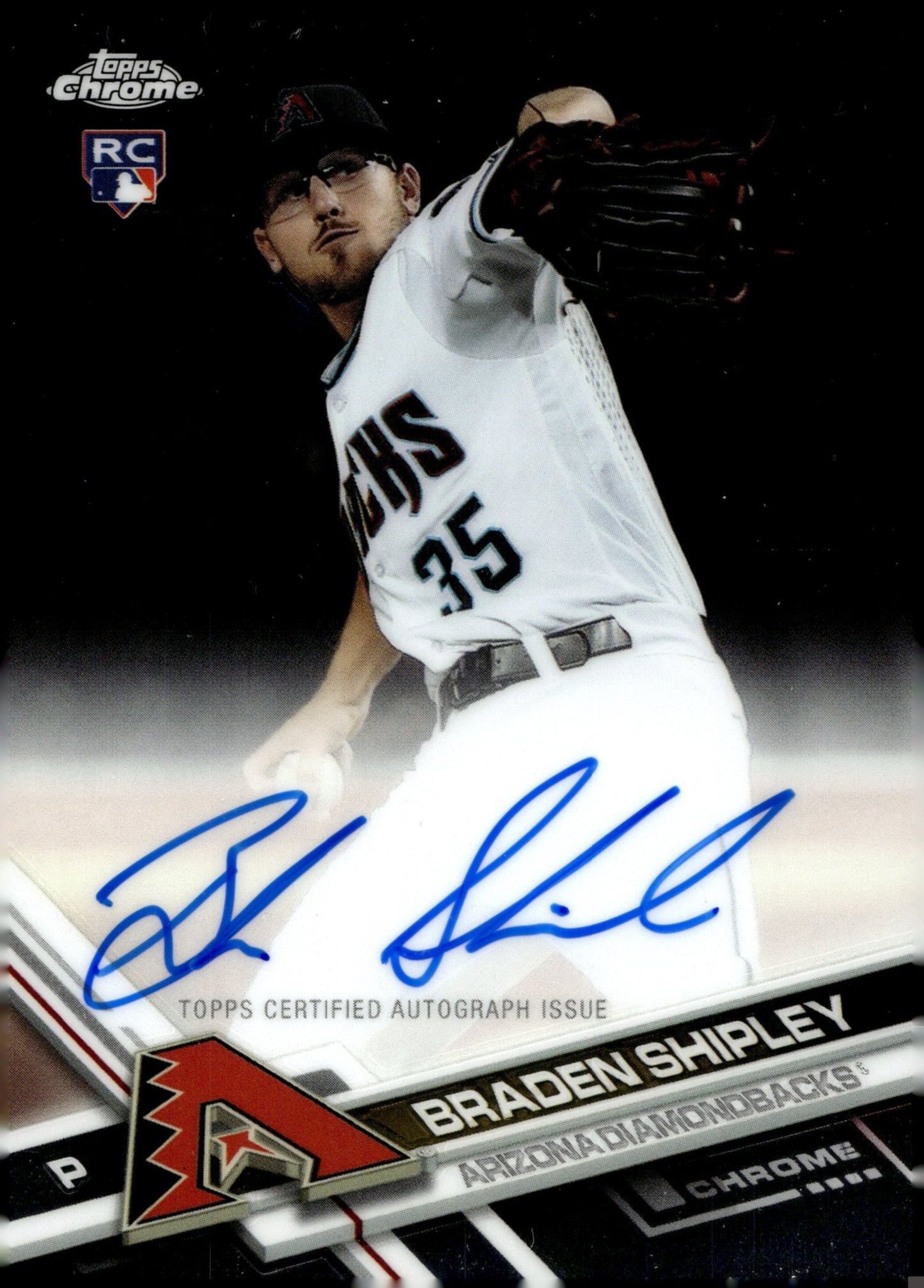 Braden Shipley 2017 Topps Chrome RC Auto #RA - BS - Collector Store LLC