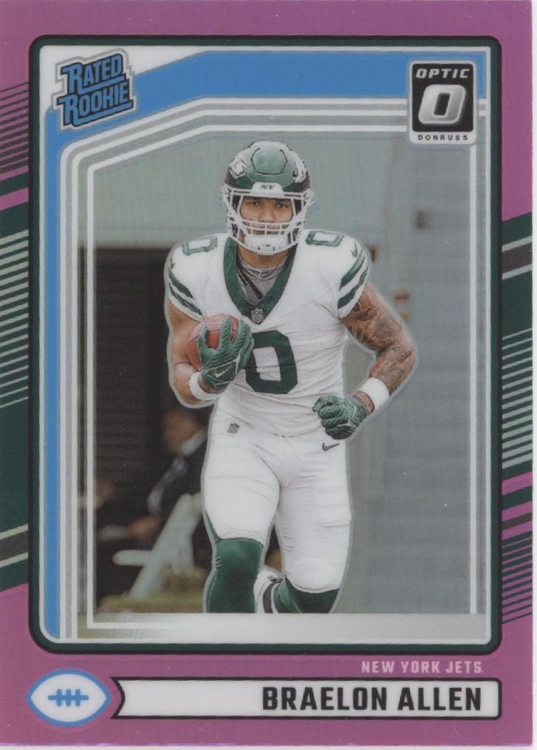 Braelon Allen 2024 Panini Donruss Rated Rookie Pink Prizm RC #306 - Collector Store LLC