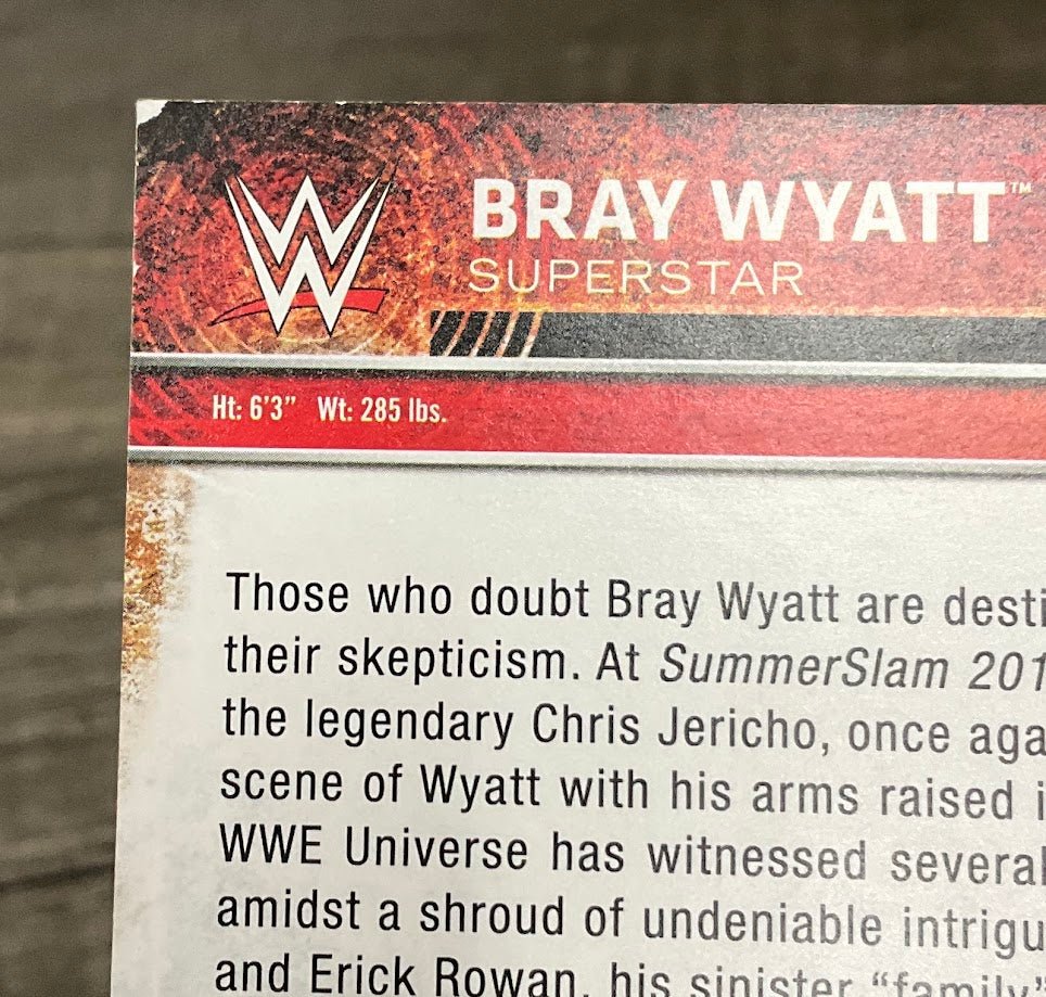 Bray Wyatt 2015 Topps WWE Shirt Swatch Card - Collector Store LLC