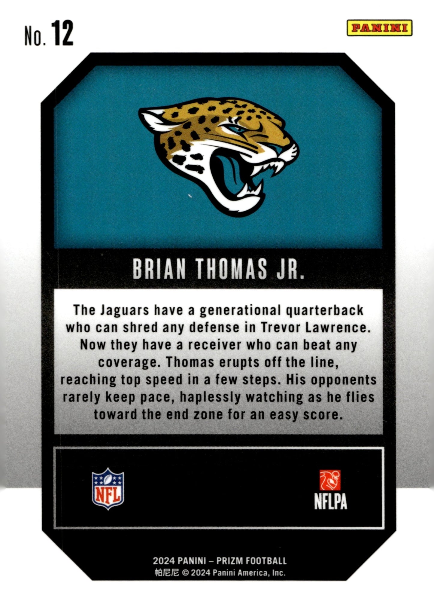 Brian Thomas Jr. 2024 Panini Prizm Emergent RC #12 - Collector Store LLC
