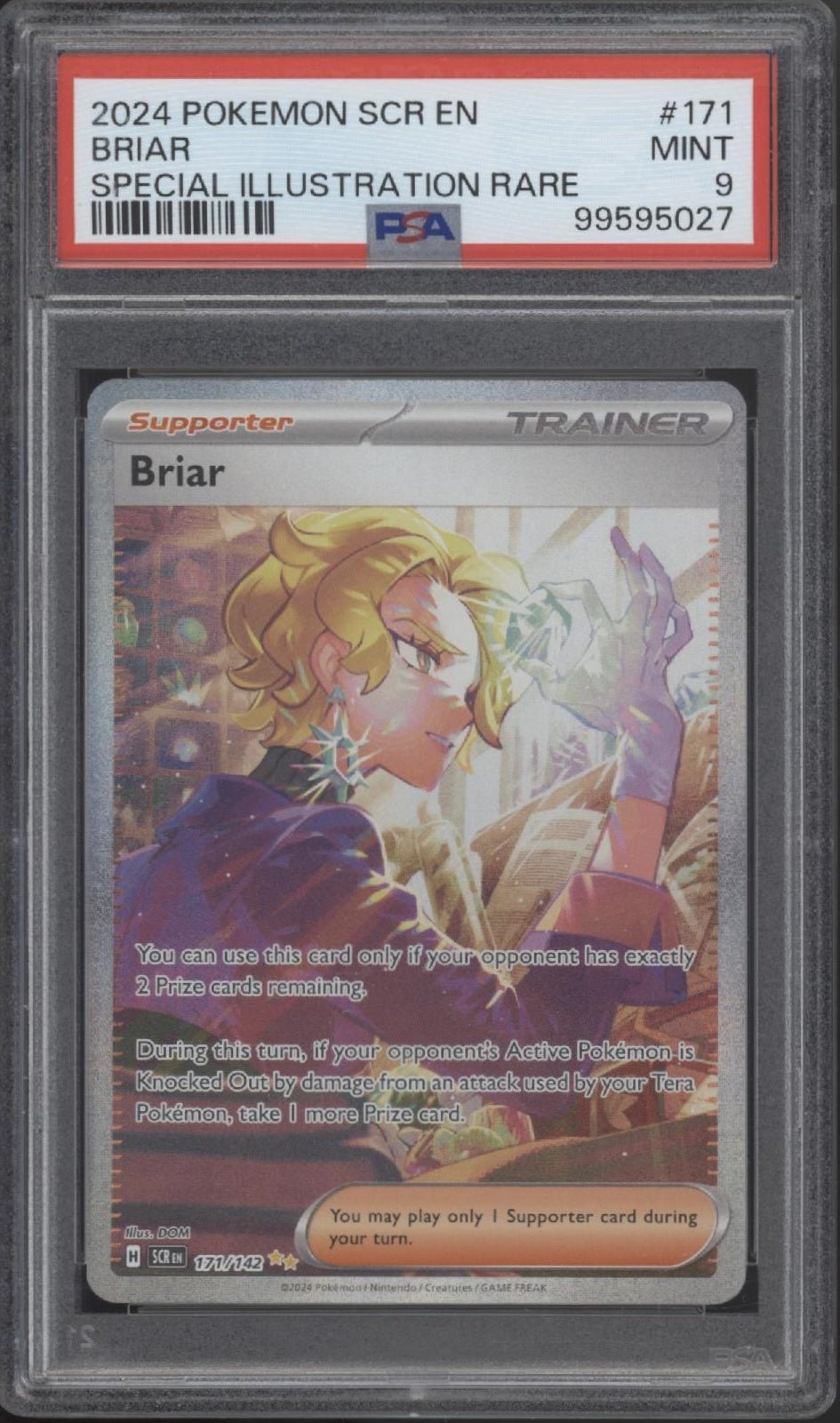 Briar Pokemon Stellar Crown Special Ullustration Rare 171 PSA 9 - Collector Store LLC