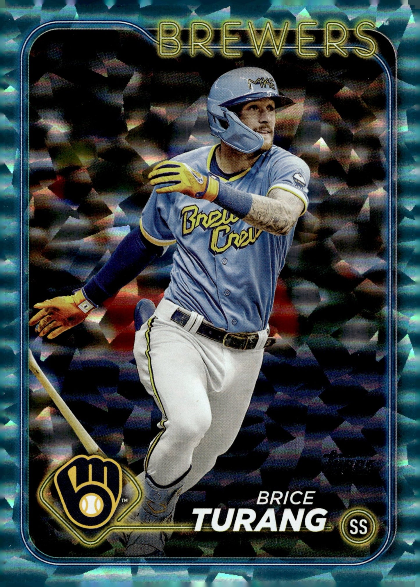 Brice Turang 2024 Topps Series 2 Aqua Foil 277/399 #570 - Collector Store LLC