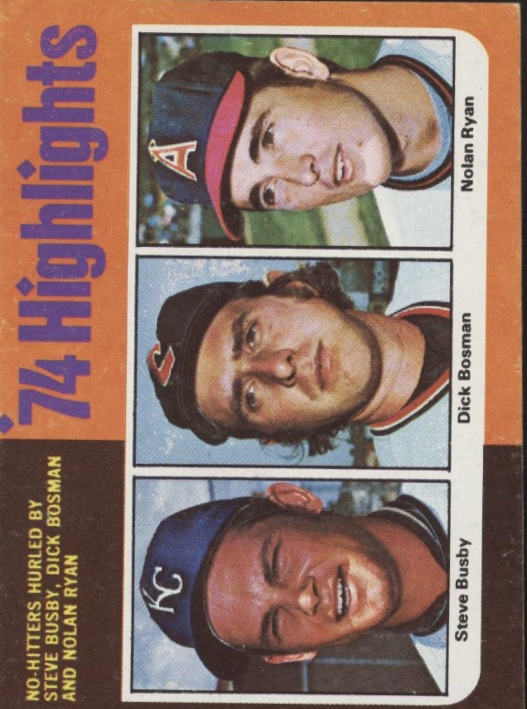 Busby / Bosman / Ryan 1975 Topps '74 Highlights #7 EX - Collector Store LLC