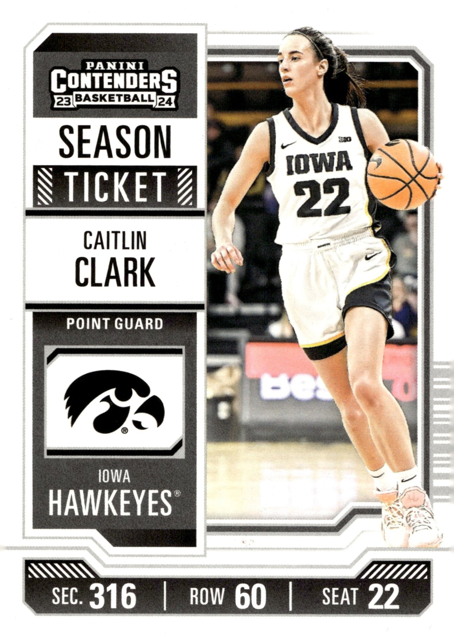 Caitlin Clark 2024 Panini Caitlin Clark Collection Contenders Ticket RC #CC3 - Collector Store LLC