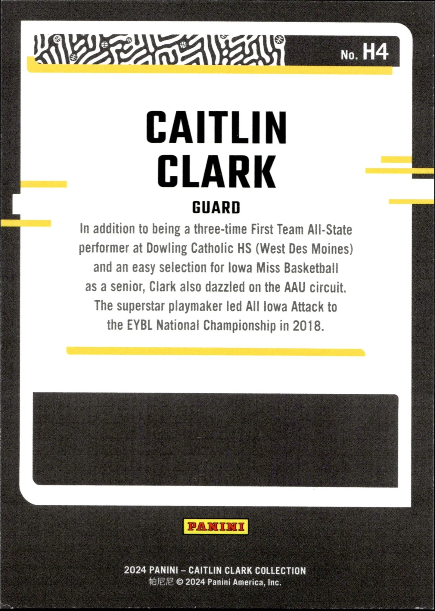 Caitlin Clark 2024 Panini Caitlin Clark Collection Highlights Red RC #H4 - Collector Store LLC