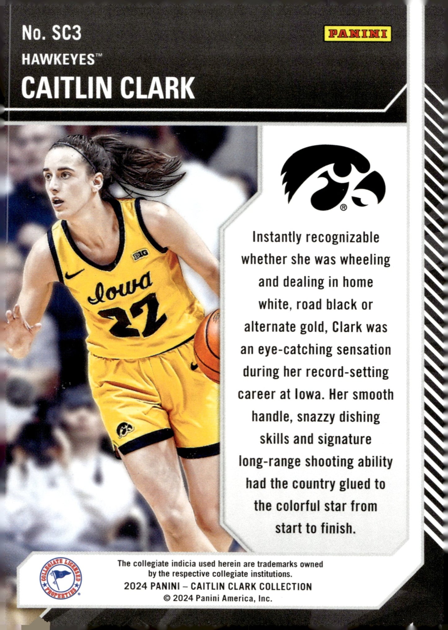 Caitlin Clark 2024 Panini Caitlin Clark Collection School Colors Red RC #SC3 - Collector Store LLC