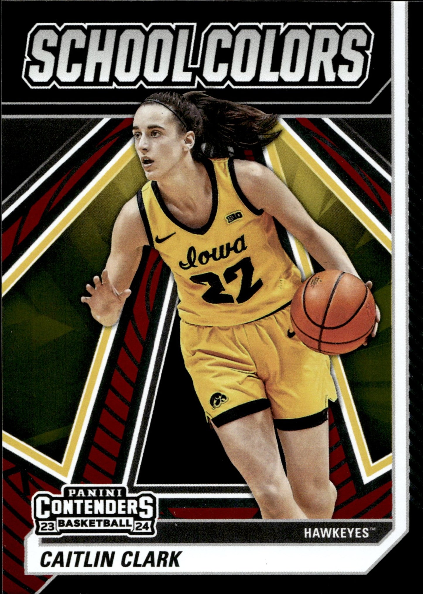 Caitlin Clark 2024 Panini Caitlin Clark Collection School Colors Red RC #SC3 - Collector Store LLC
