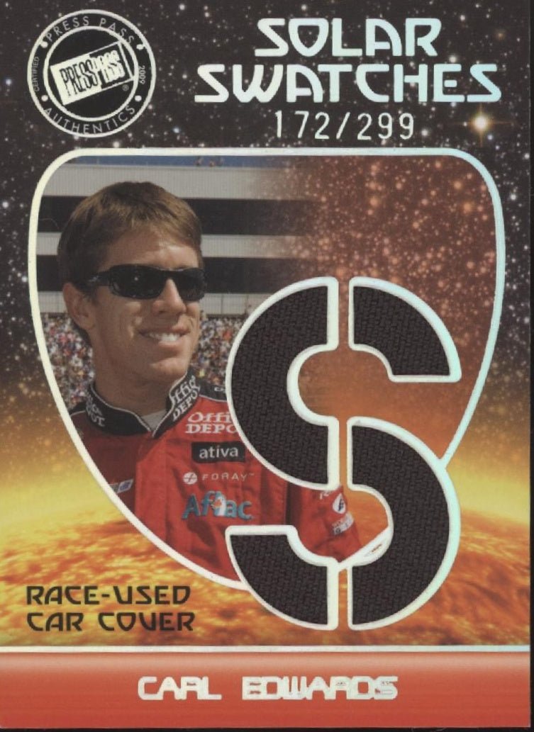 Carl Edwards 2009 Press Pass Eclipse Solar Swatches 172/299 - Collector Store LLC