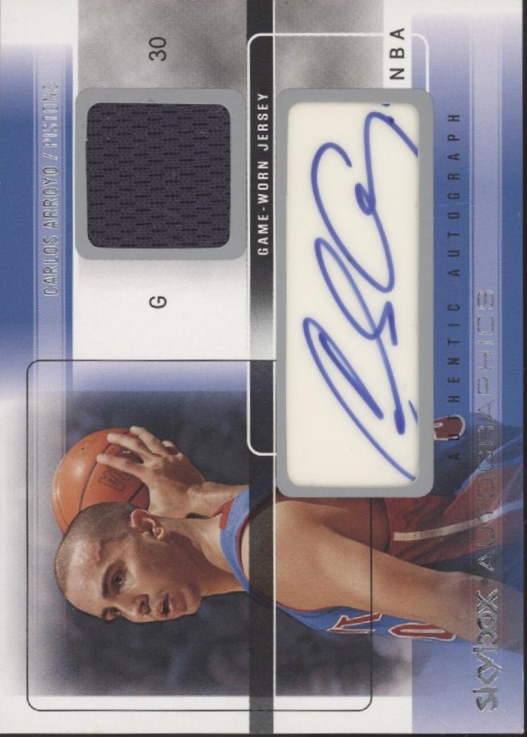 Carlos Arroyo 2004 - 05 Skybox Autographics Swatch Auto #AG - CA - Collector Store LLC