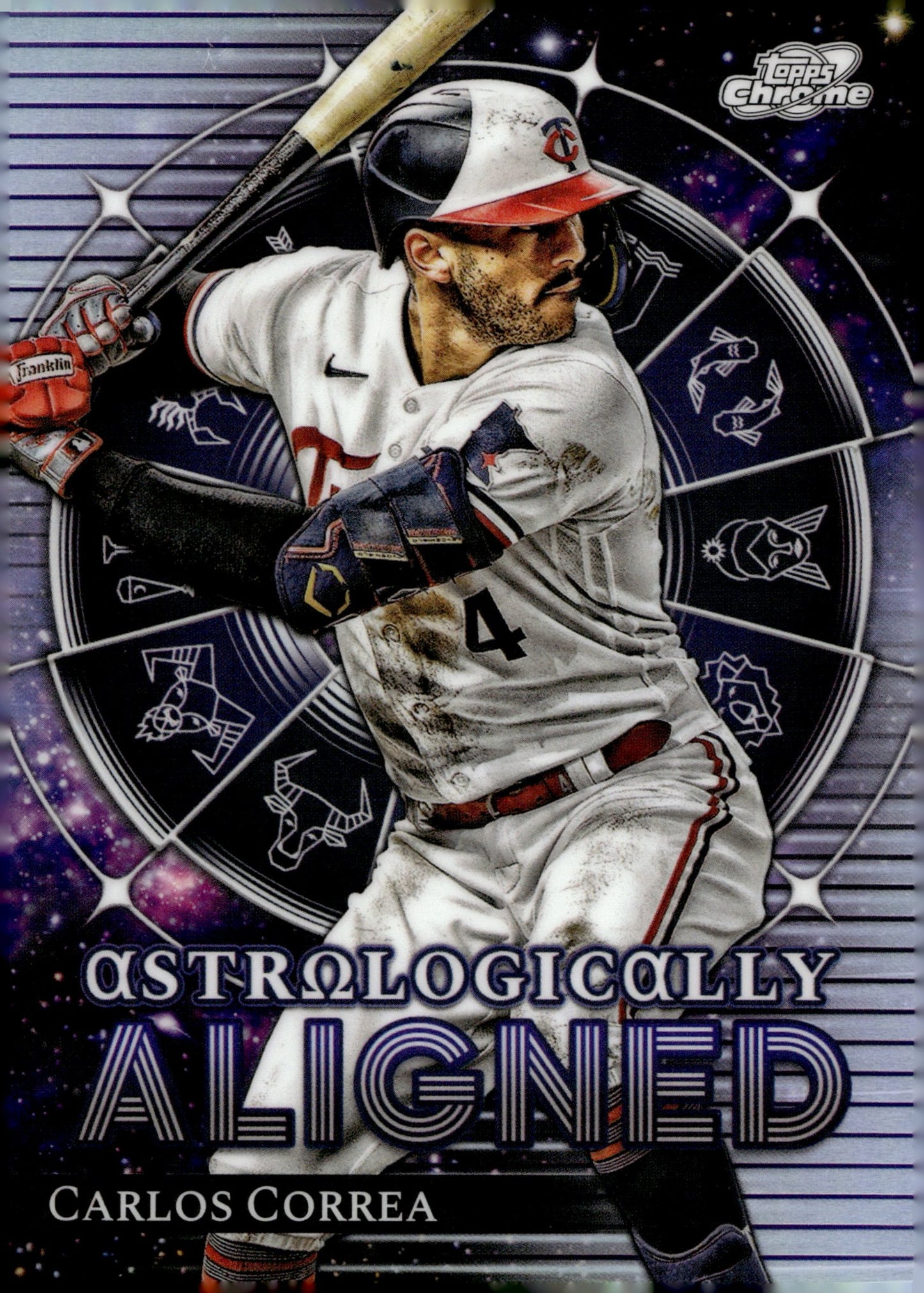 Carlos Correa 2024 Topps Chrome Cosmic Astrologically Aligned Refractor #AA - 6 - Collector Store LLC