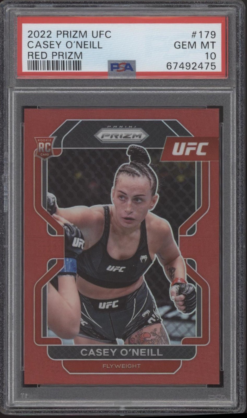 Casey O'Neill 2022 Panini Prizm Red Prizm RC 183/299 179 PSA 10 - Collector Store LLC