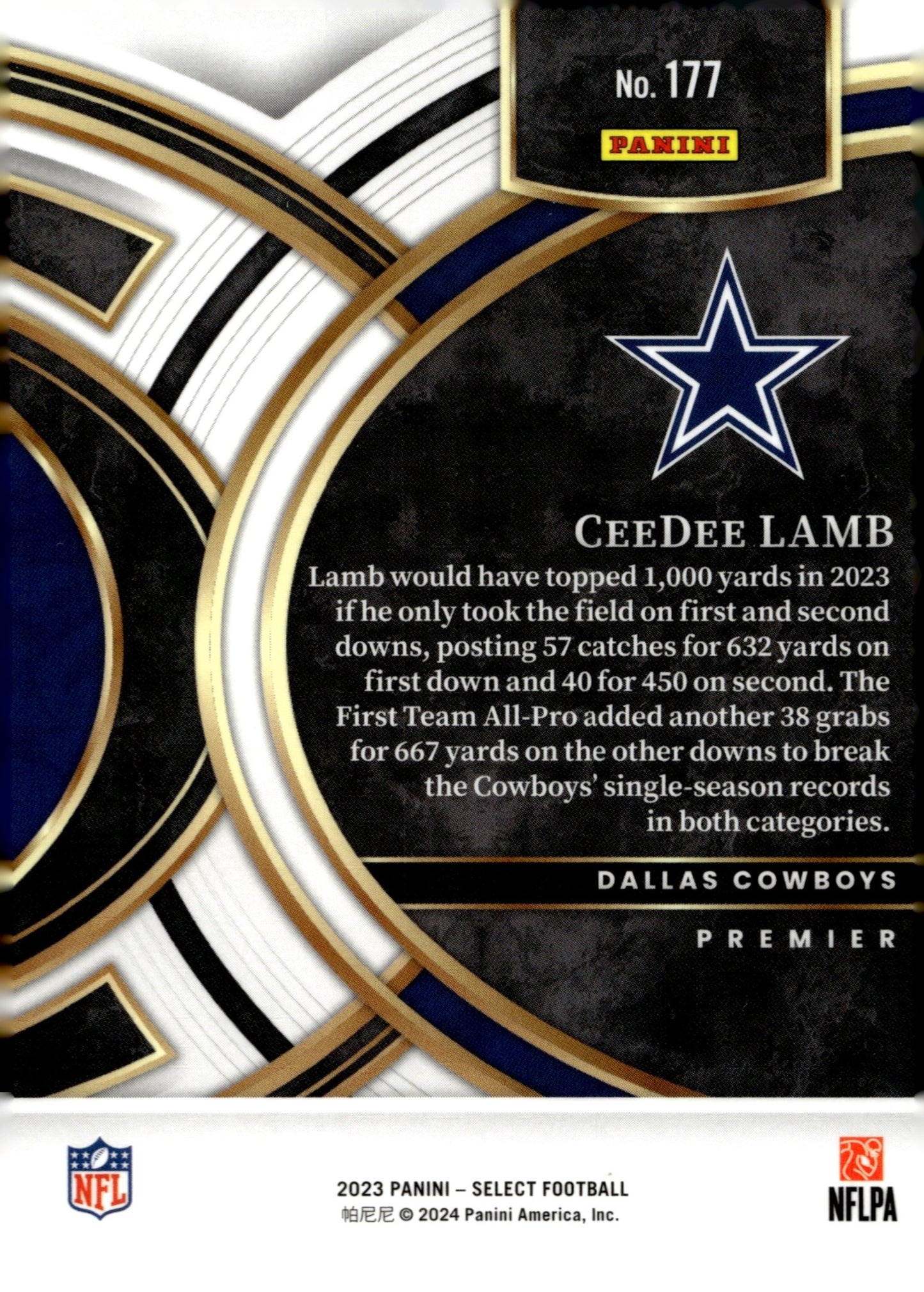 CeeDee Lamb 2023 Panini Select #177 #1 - Collector Store LLC