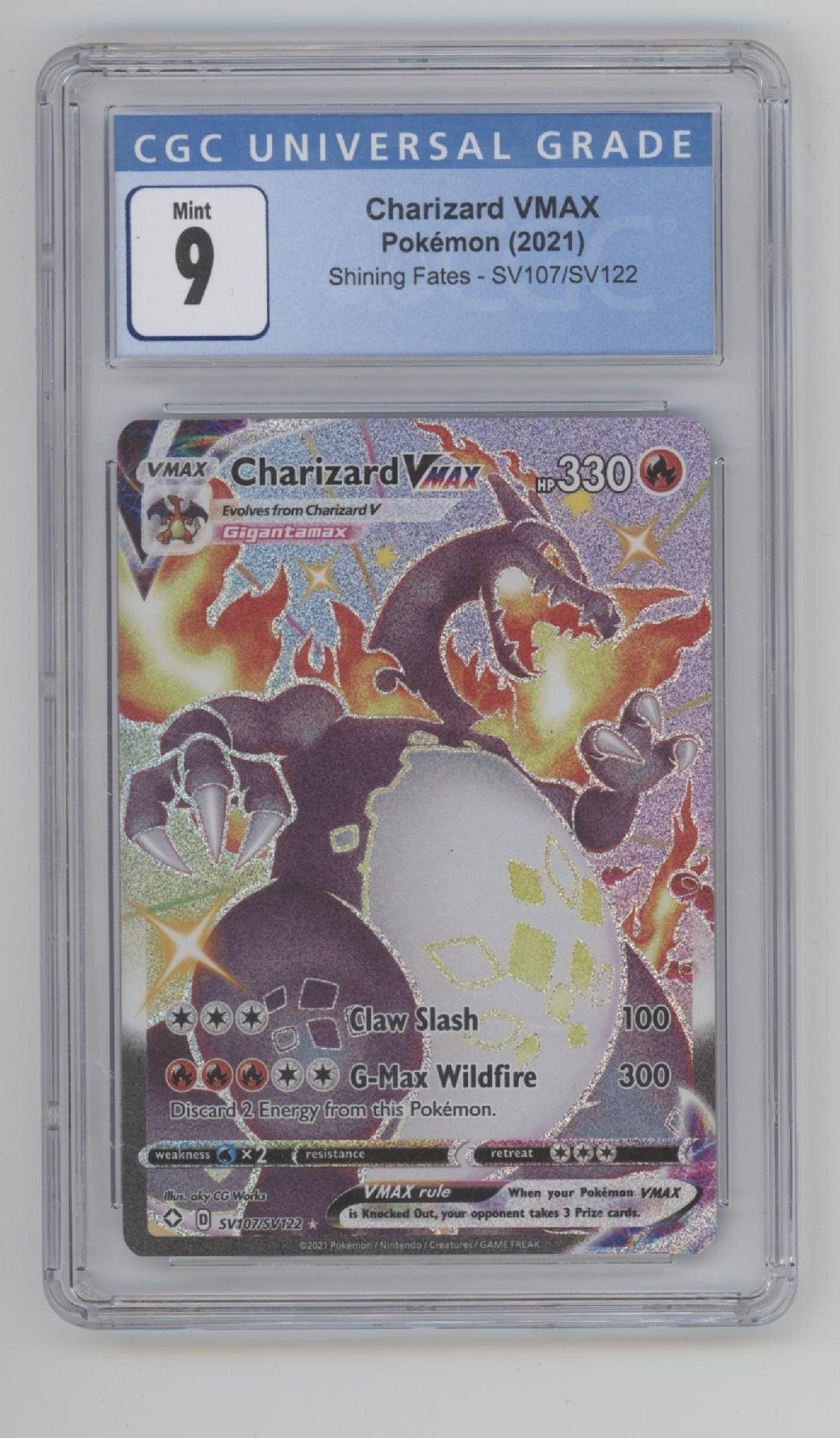 Charizard VMAX Pokemon Shining Fates #SV107 CGC 9 Charizard VMAX Pokemon Shining Fates #SV107 CGC 9