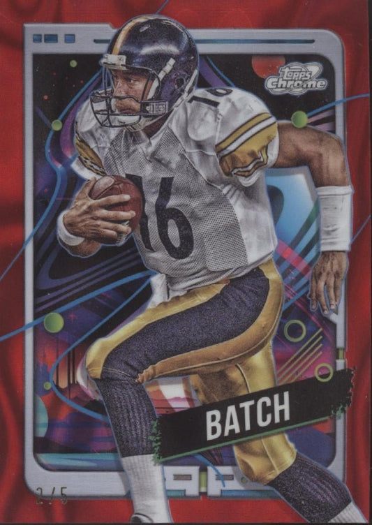 Charlie Batch 2024 Topps Chrome Cosmic Red Flare Refractor 2/5 85 - Collector Store LLC