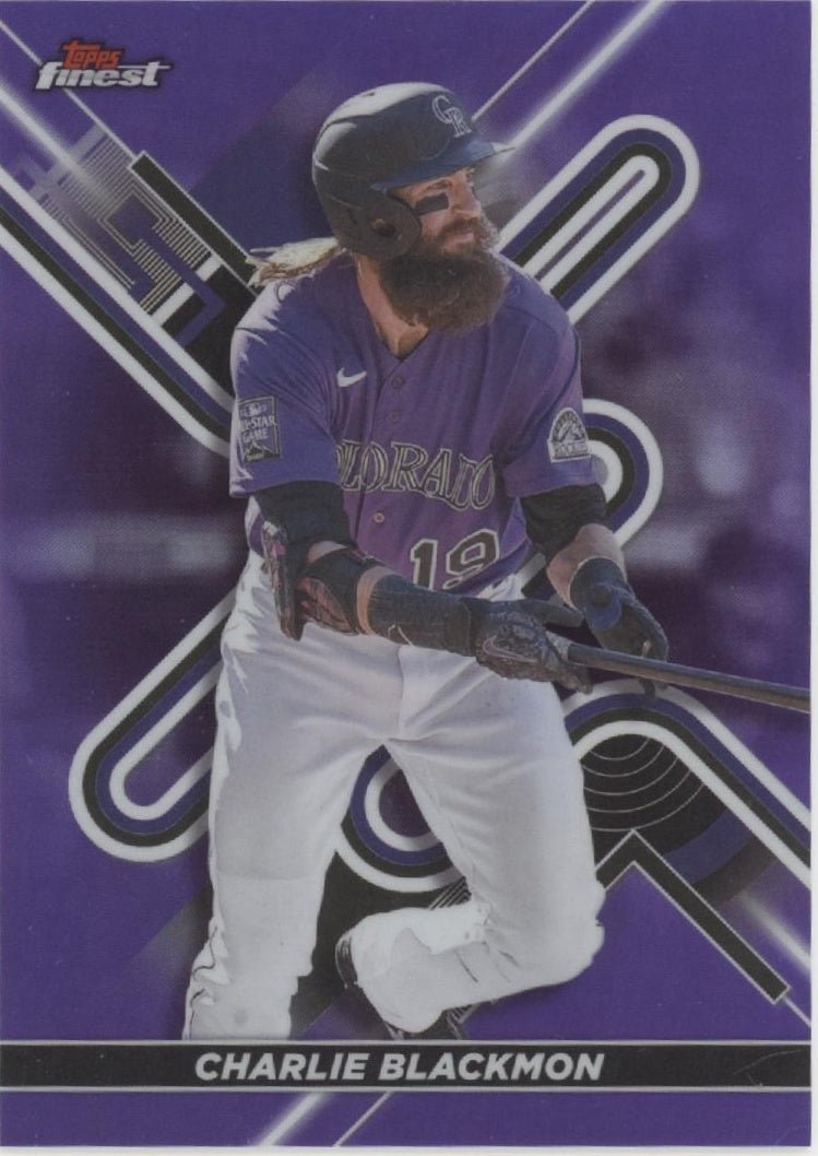 Charlie Blackmon 2022 Topps Finest Purple Refractor 205/250 #51 - Collector Store LLC