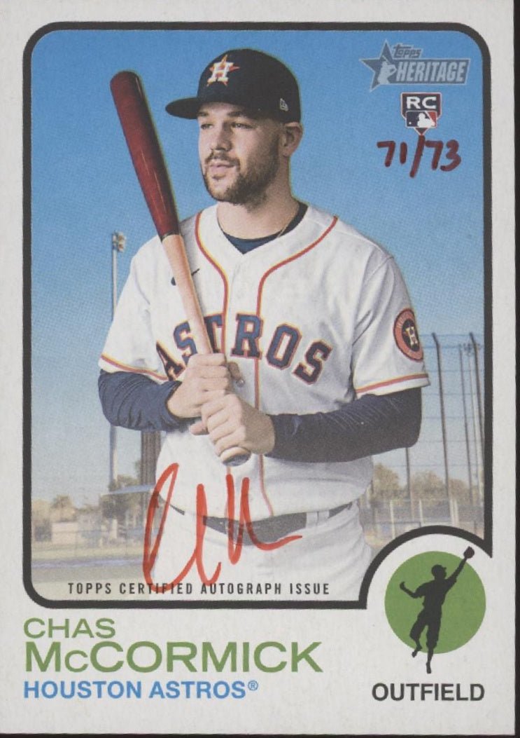 Chas McCormick 2022 Topps Heritage RC Auto 71/73 #ROA - CM - Collector Store LLC