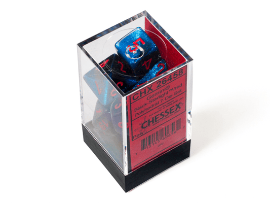 Chessex: Gemini Black/Starlight Polyhedral 7 - Dice Set - Collector Store LLC