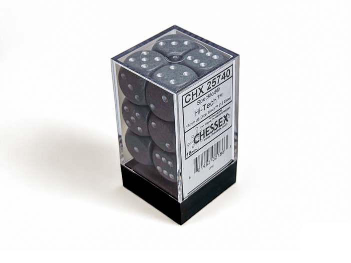 Chessex: Speckled Hi Tech 16mm d6 Dice Block (12 Dice) - Collector Store LLC
