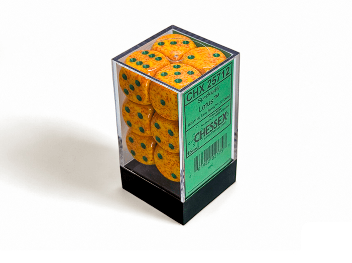 Chessex: Speckled Lotus 16mm d6 Dice Block (12 Dice) - Collector Store LLC