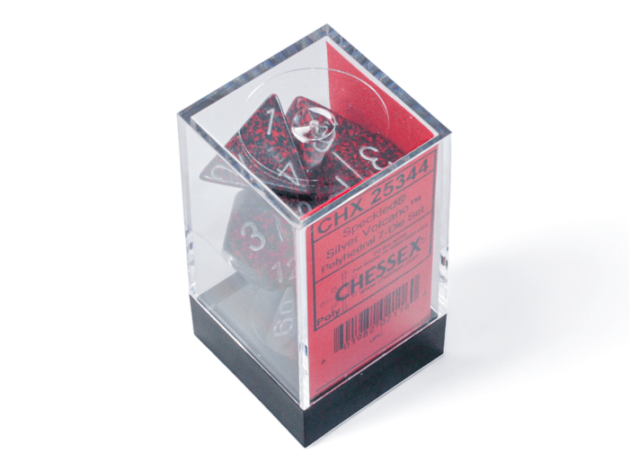 Chessex: Speckled Silver Volcano Polyhedral 7 - Dice Set - Collector Store LLC