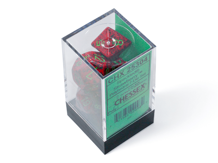 Chessex: Speckled Strawberry Polyhedral 7 - Dice Set - Collector Store LLC