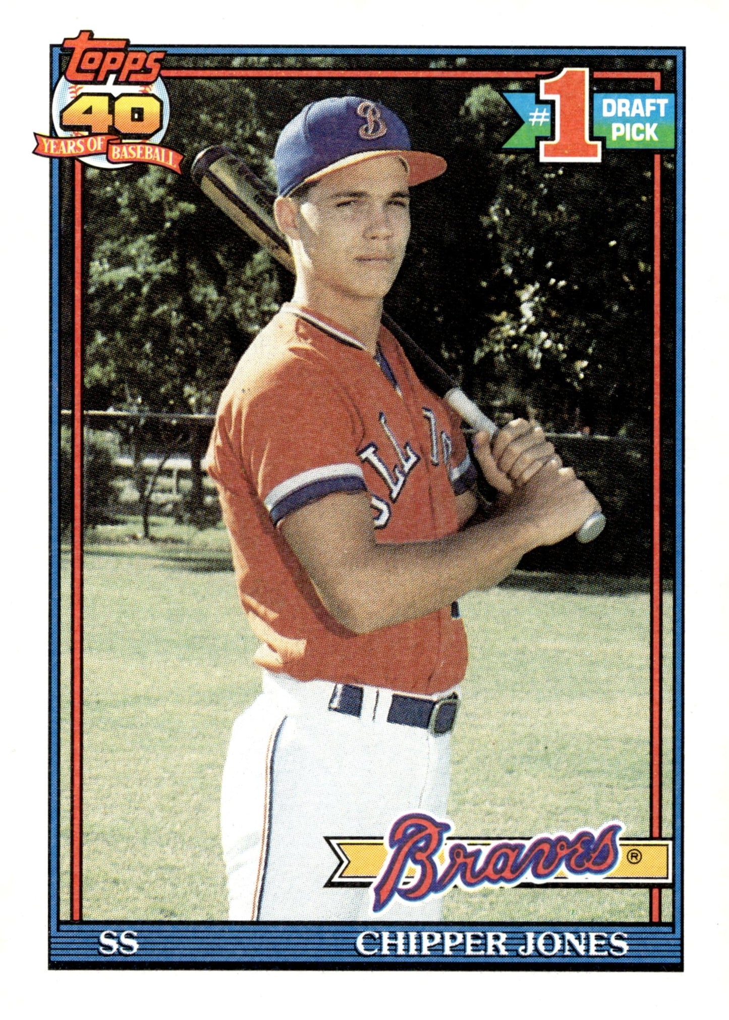Chipper Jones 1991 Topps #1 Draft Pick #333 #2 - Collector Store LLC