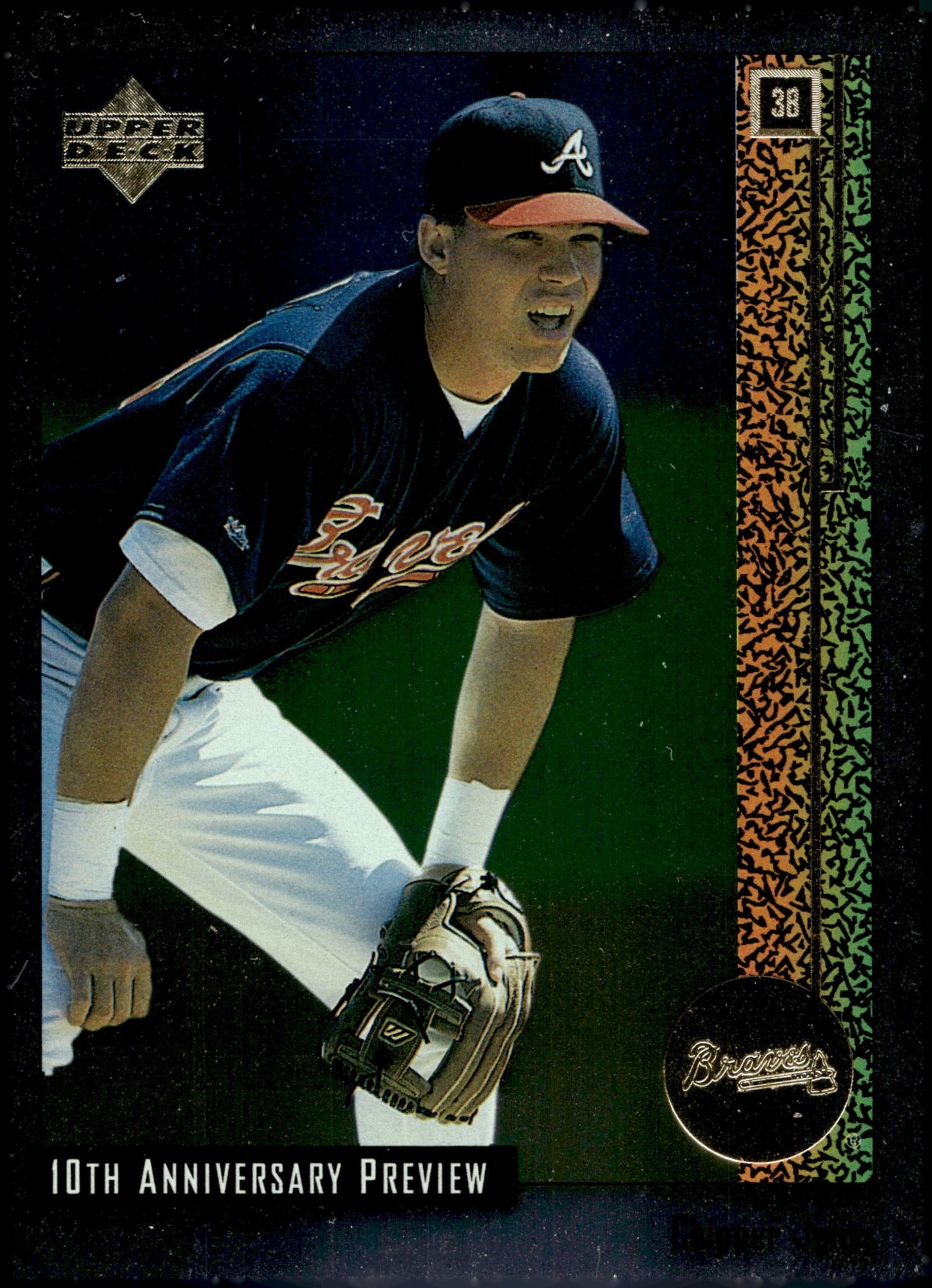 Chipper Jones 1997 Upper Deck 10th Anniversary Preview 36 - Collector Store LLC