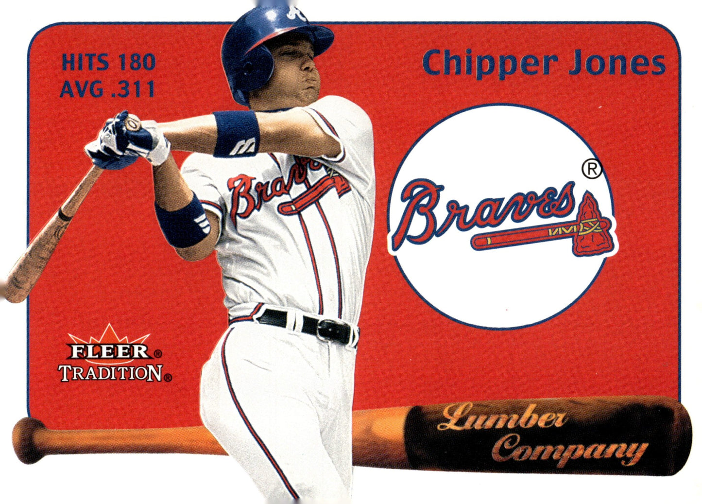 Chipper Jones 2001 Fleer Tradition Lumber Company #15 - Collector Store LLC