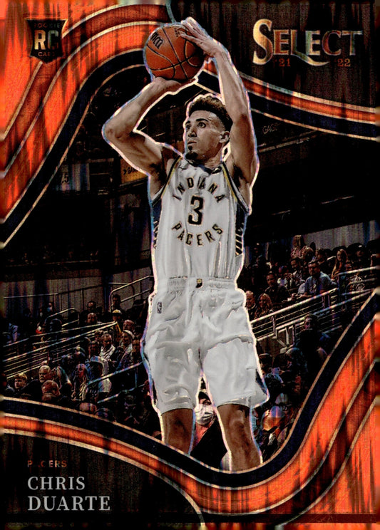 Chris Duarte 2021 - 22 Panini Select Orange Shimmer Prizm RC #220 - Collector Store LLC