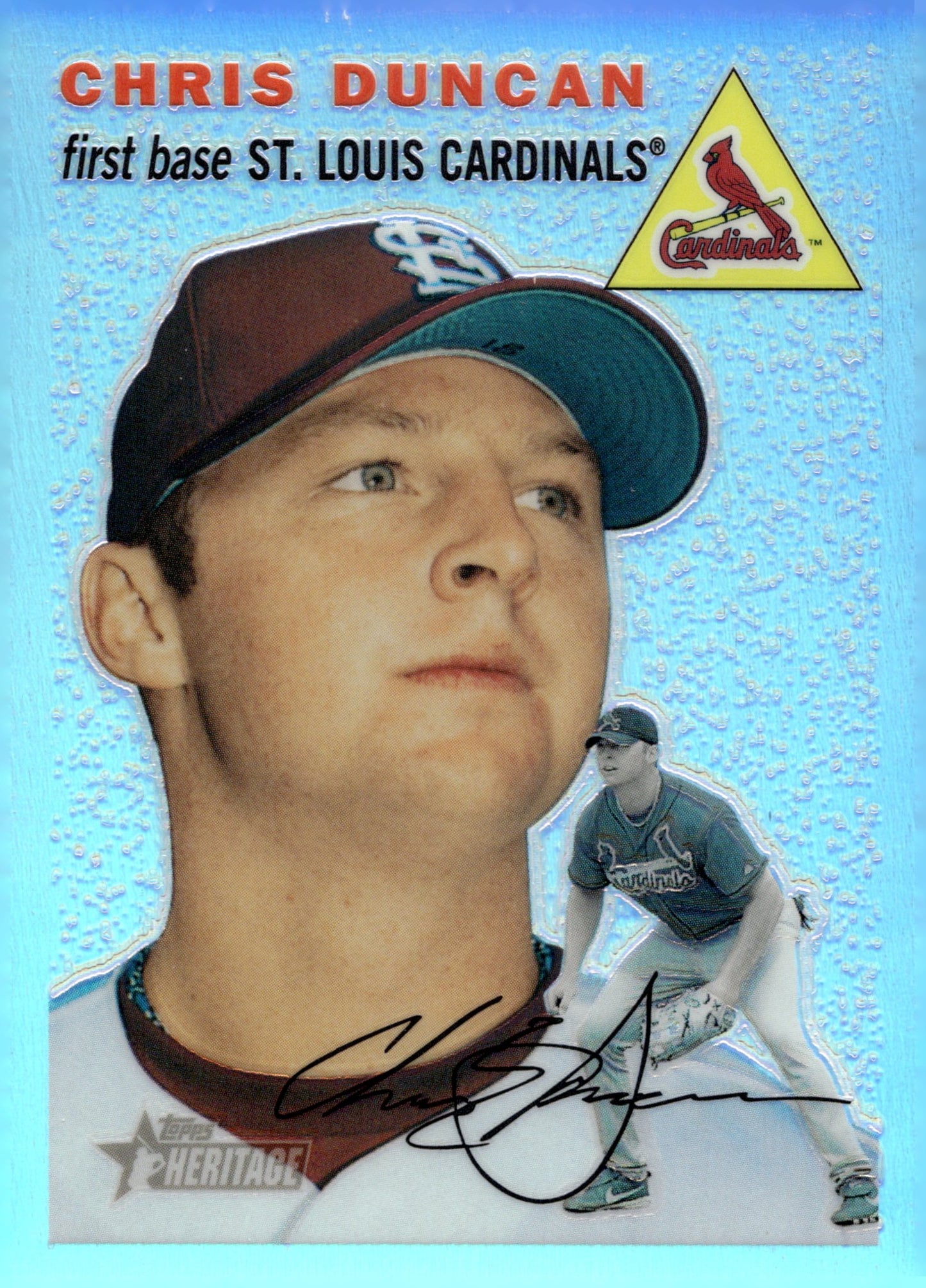 Chris Duncan 2003 Topps Heritage Chrome Refractor 043/554 #THC9 - Collector Store LLC
