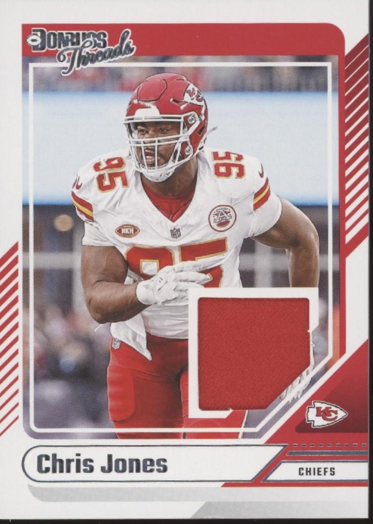 Chris Jones 2024 Panini Donruss Threads Swatch #DTH - CJO - Collector Store LLC