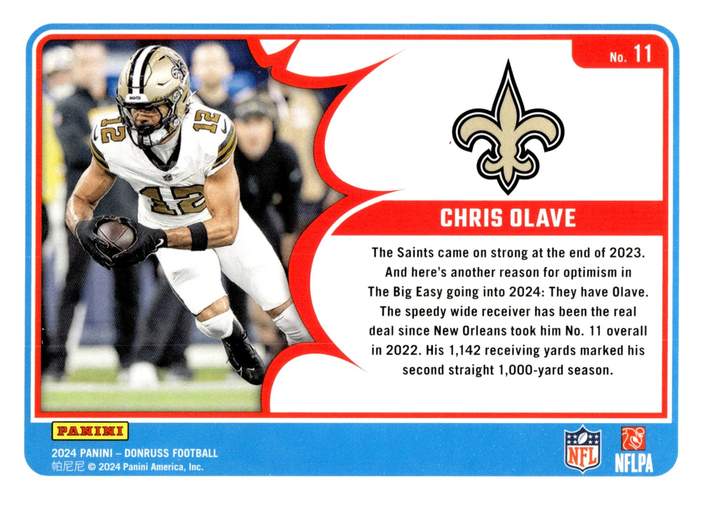 Chris Olave 2024 Panini Donruss Action All Pros #11 - Collector Store LLC