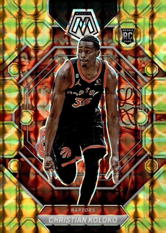 Christian Koloko 2022 - 23 Panini Mosaic Gold Prizm RC #233 - Collector Store LLC