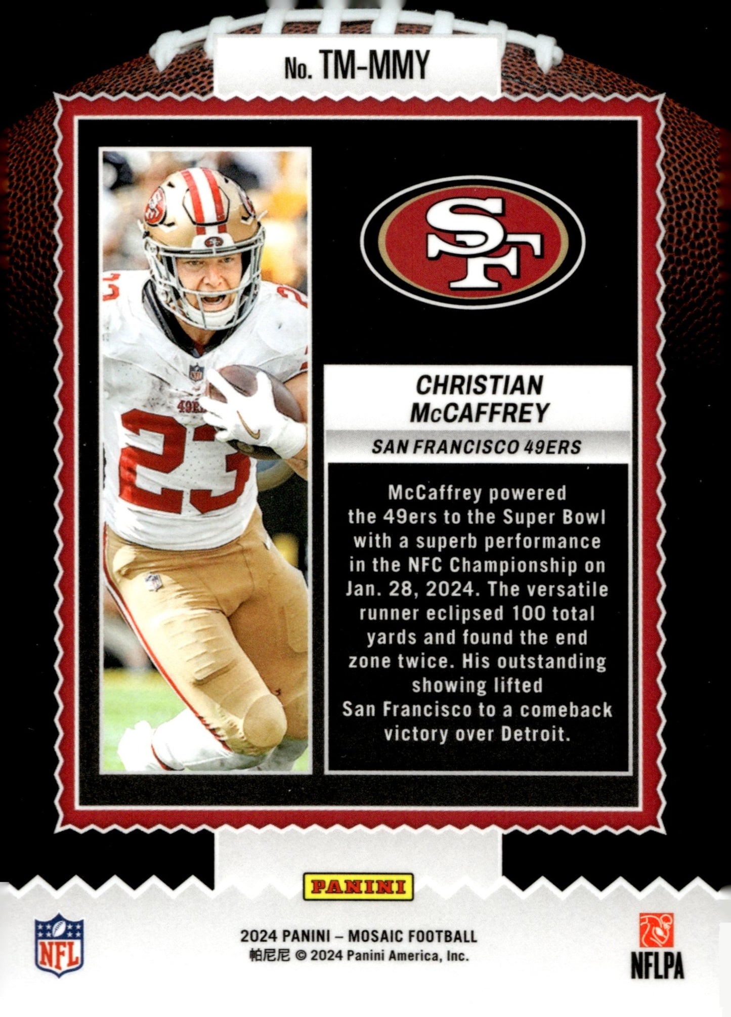 Christian McCaffrey 2024 Panini Mosaic Touchdown Masters #TM - MMY - Collector Store LLC