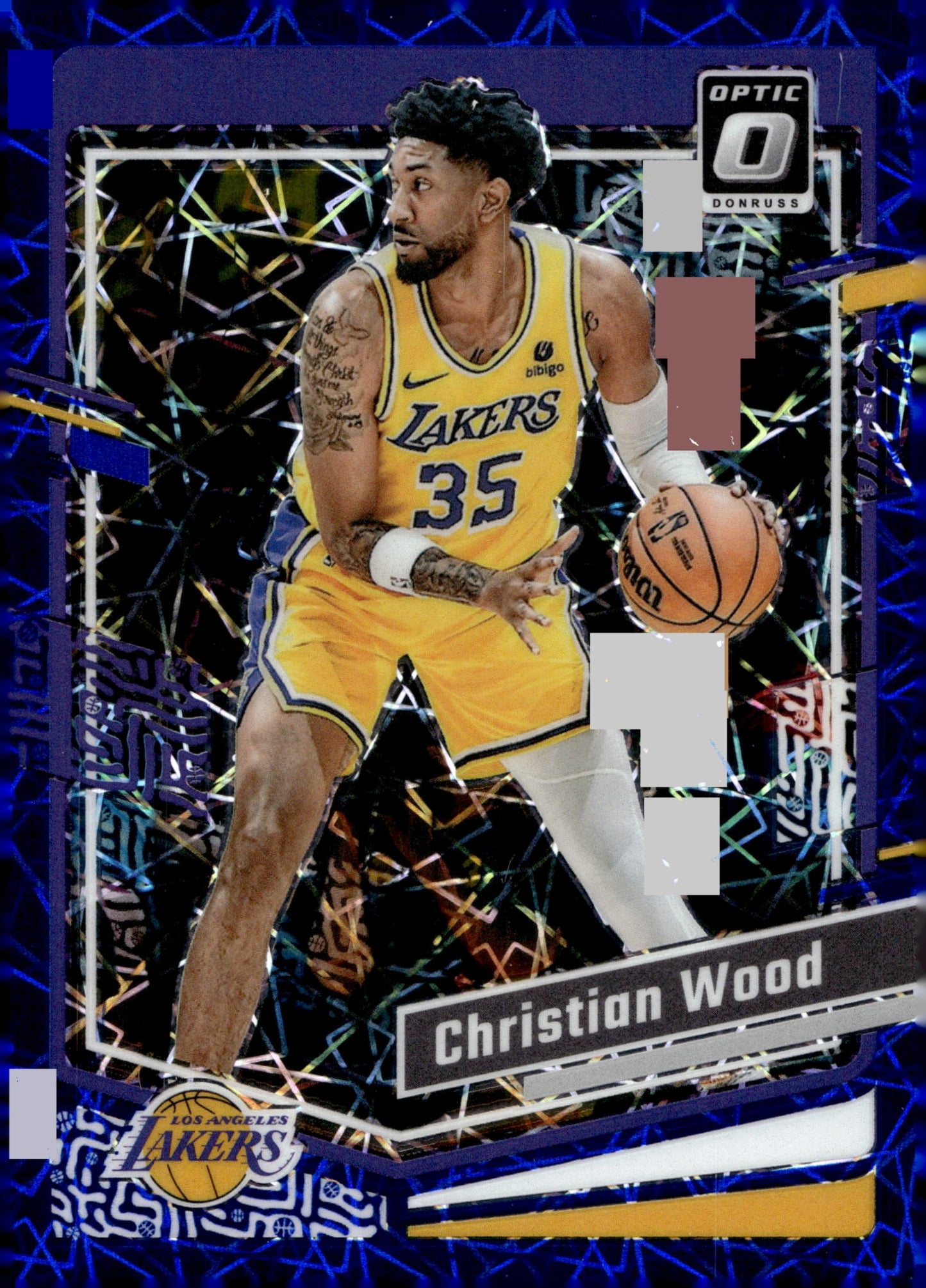 Christian Wood 2023 - 24 Panini Donruss Optic Blue Lazer Prizm #66 - Collector Store LLC