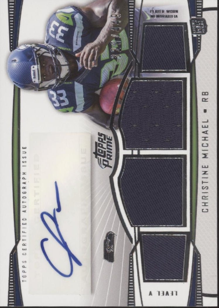 Christine Michael 2013 Topps Prime Swatch RC Auto 320/449 #PV - CM - Collector Store LLC