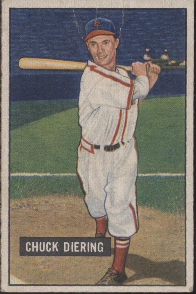 Chuck Diering 1951 Bowman #158 St. Louis Cardinals VG - EX - Collector Store LLC