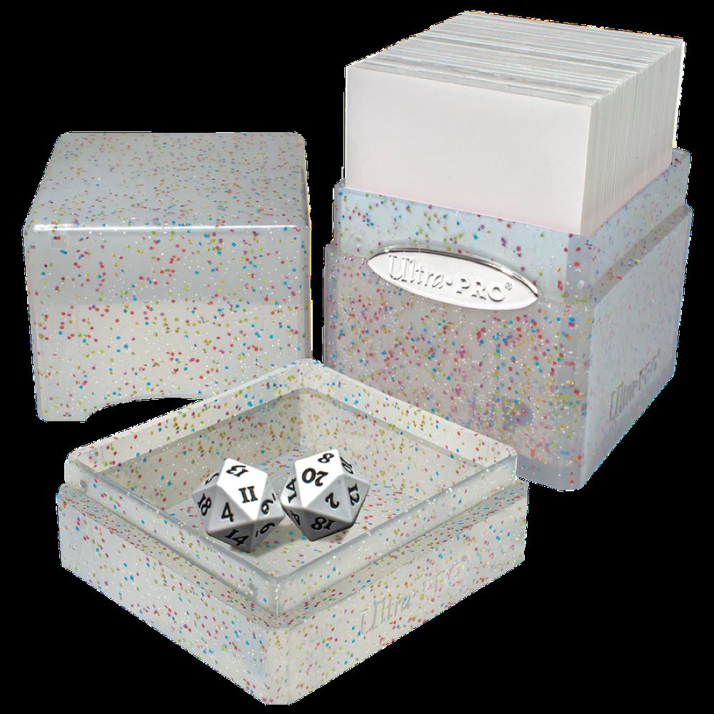 Ultra Pro: Glitter Satin Tower Deck Box (Clear)