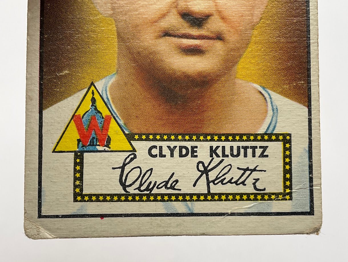 Clyde Kluttz 1952 Topps RC #132 Washington Senators GD - Collector Store LLC