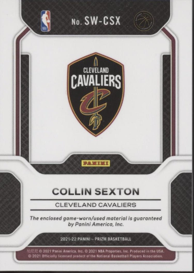 Collin Sexton 2021 - 22 Panini Prizm Sensational Swatches #SW - CSX - Collector Store LLC