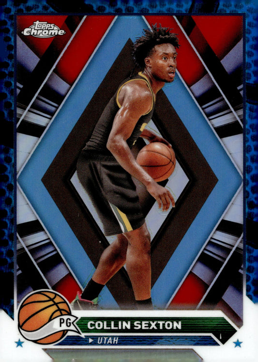 Collin Sexton 2024 Topps Chrome Blue Refractor #90 - Collector Store LLC