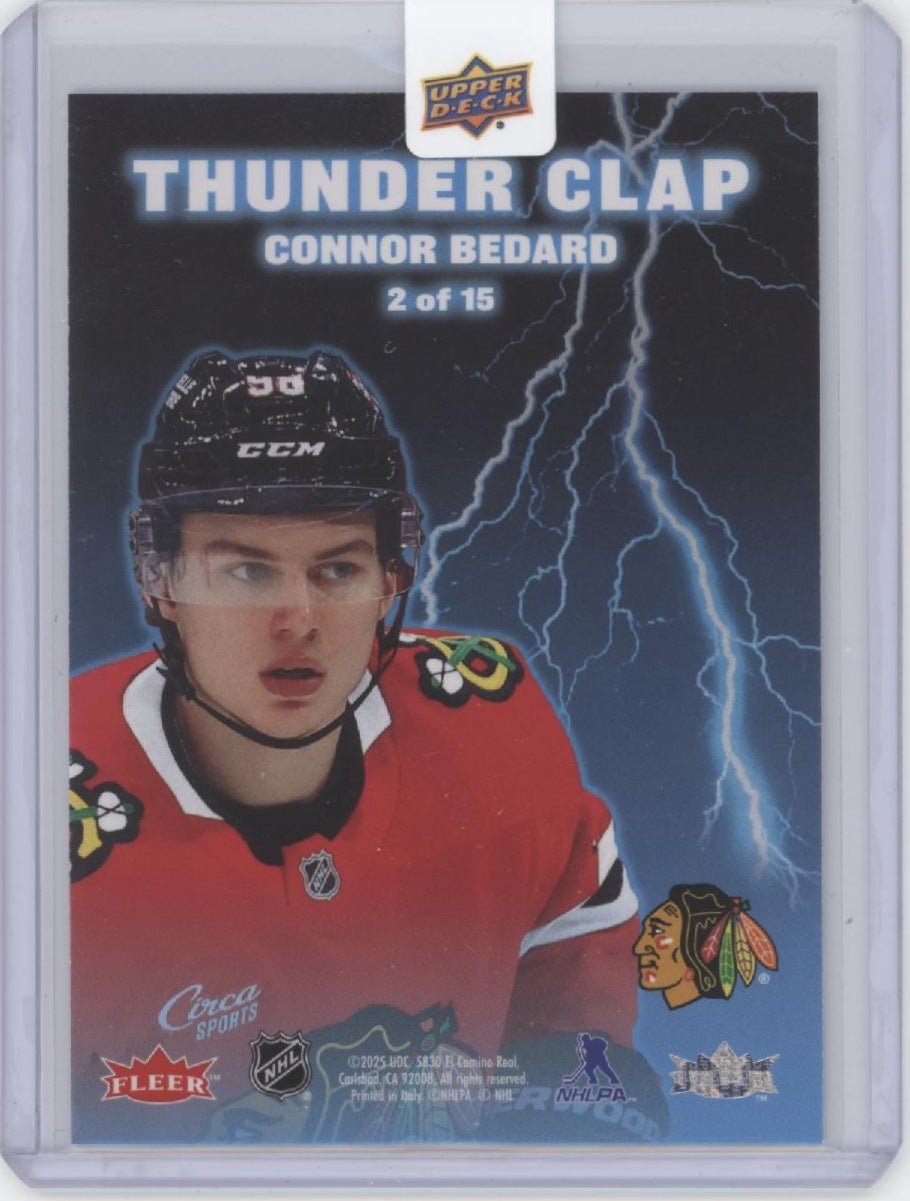 Connor Bedard 2025 Upper Deck Fleer Ultra Thunder Clap #2 #1 - Collector Store LLC