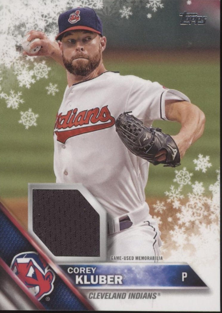 Corey Kluber 2016 Topps Walmart Holiday Mega Swatch R - CK - Collector Store LLC