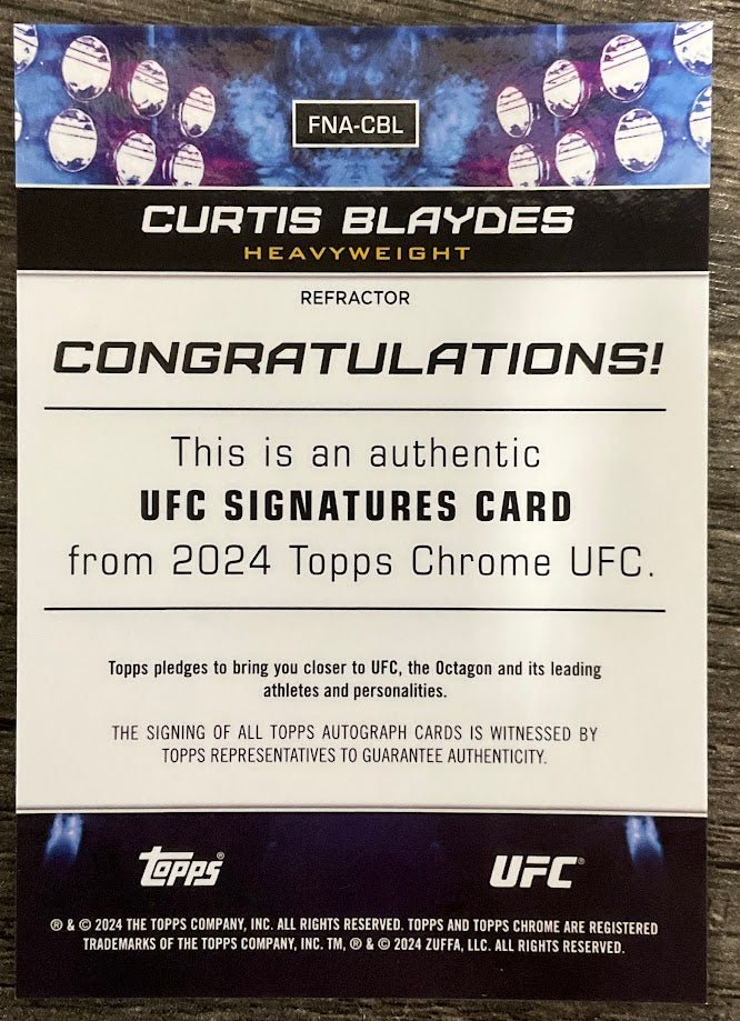 Curtis Blaydes 2024 Topps Chrome Refractor Auto #FNA - CBL - Collector Store LLC