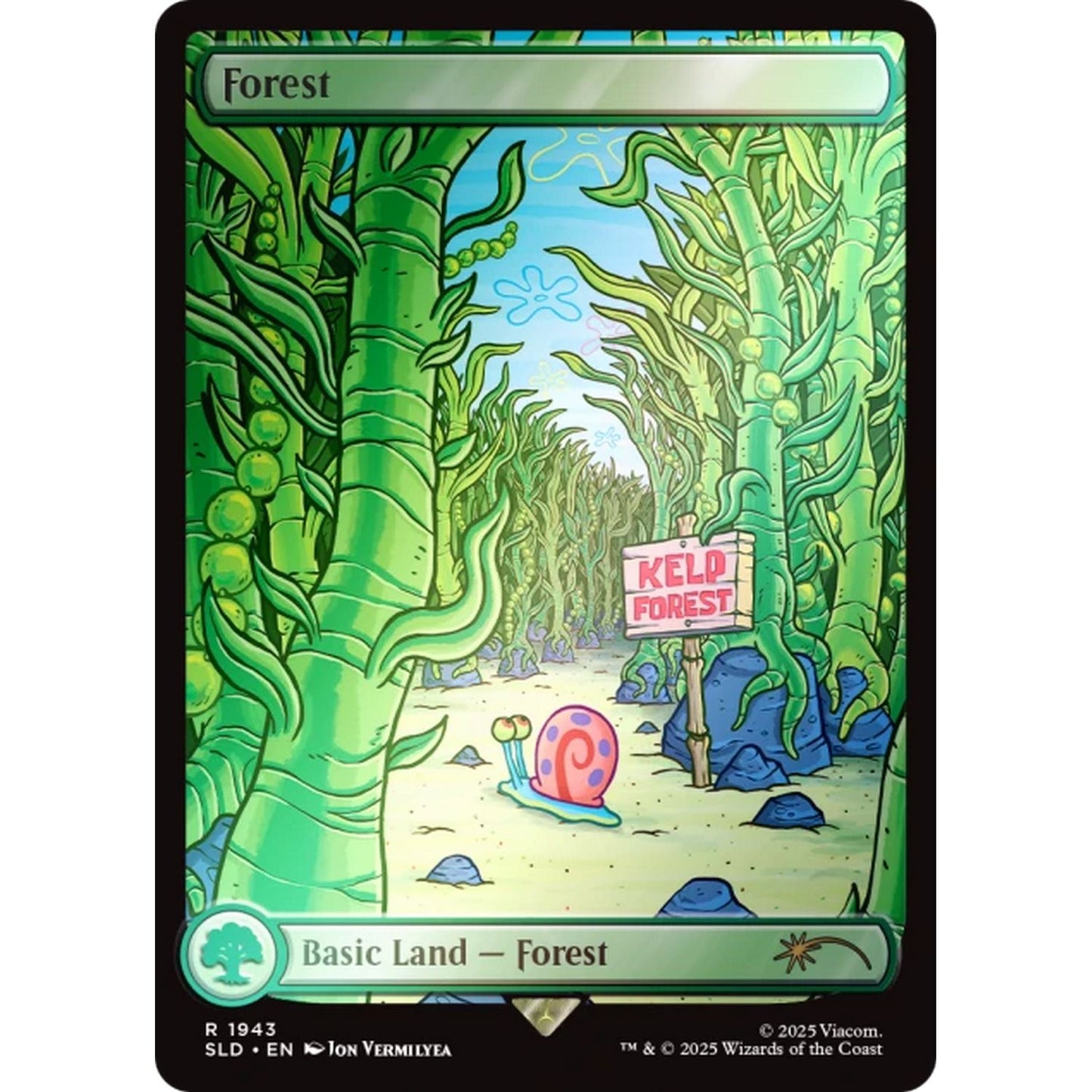 Magic the Gathering: Secret Lair x Spongebob Squarepants - Lands Under the Sea (Rainbow Foil)