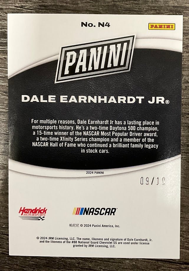 Dale Earnhardt Jr. 2024 Panini Black Friday Gold 09/10 N4 - Collector Store LLC