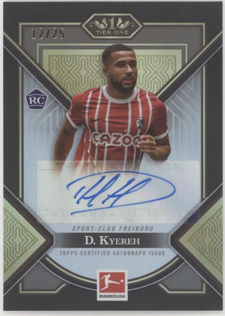 Daniel - Kofi Kyereh 2022 - 23 Topps Tier One Bundesliga Young Gold RC Auto 12/25 - Collector Store LLC