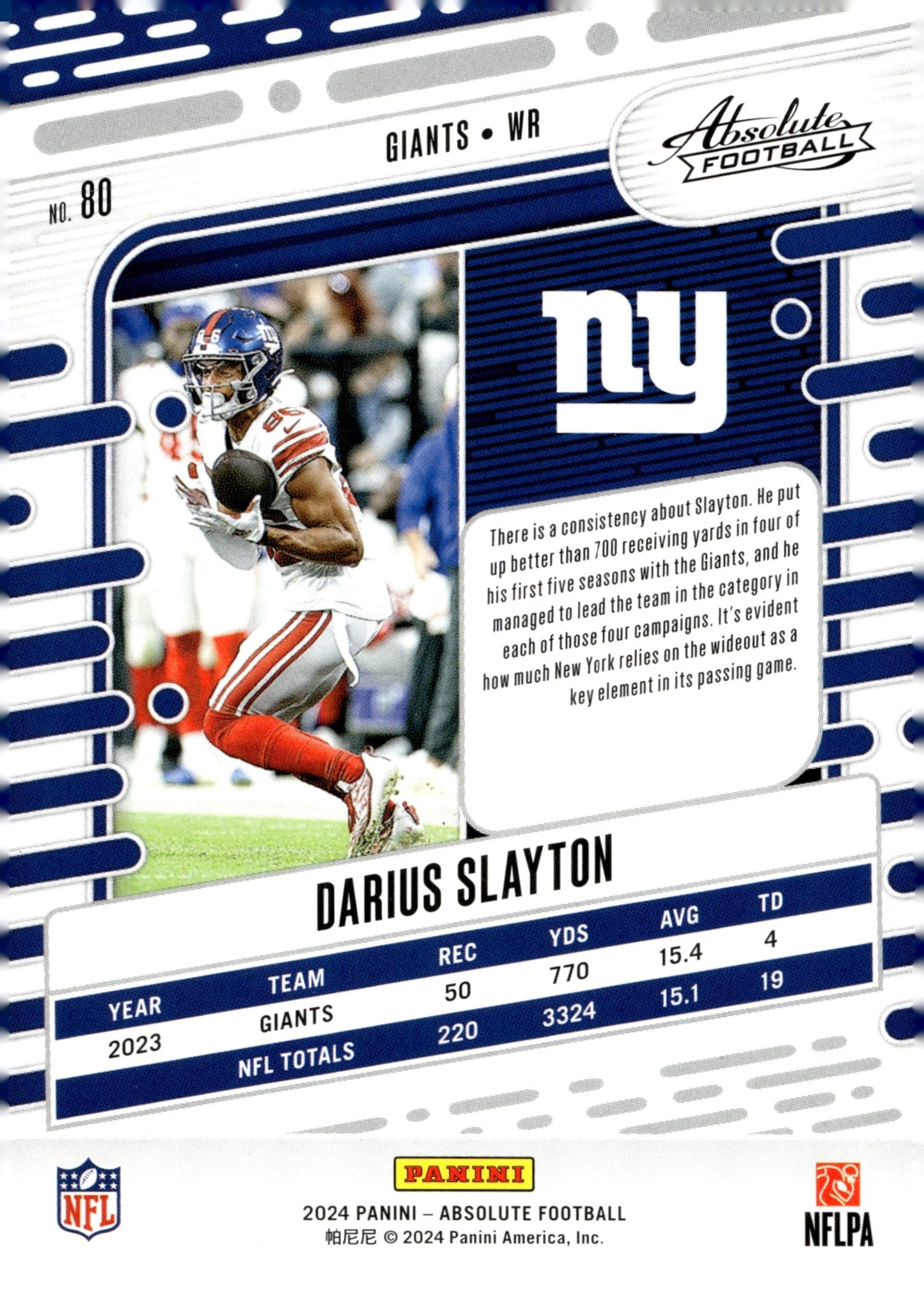 Darius Slayton 2024 Panini Absolute #80 - Collector Store LLC